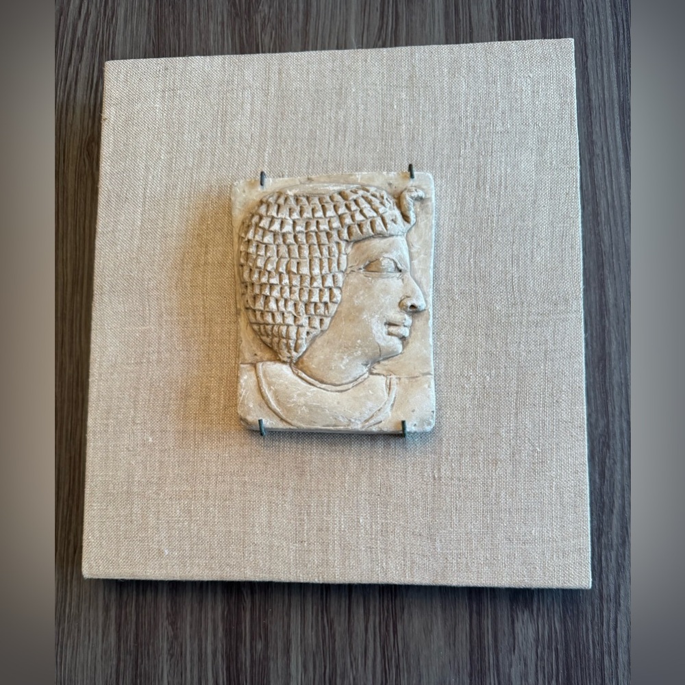 Elegant Hand Carved Egyptian Wall Art with Historical Relief